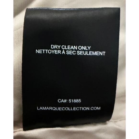 Lamarque Women's Katija Faux Leather Chic Cropped Coat Belted Waist Snap Closure - Picture 13 of 13